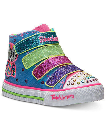 Skechers Girls' Twinkle Toes: Shuffles-Loving Hoots Casual Sneakers from Finish Line