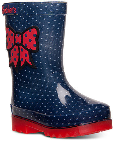Skechers Toddler Girls' S Lights Light-Up Waterspout Rain Boots from Finish Line