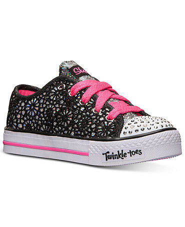 Skechers Little Girls' Twinkle Toes Shuffles Glitter Dayz Casual Sneakers from Finish Line