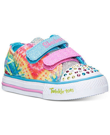 NEW! Skechers Toddler Girls' Bobs Peace & Love Plush Memory Foam Casual Flats from Finish Line